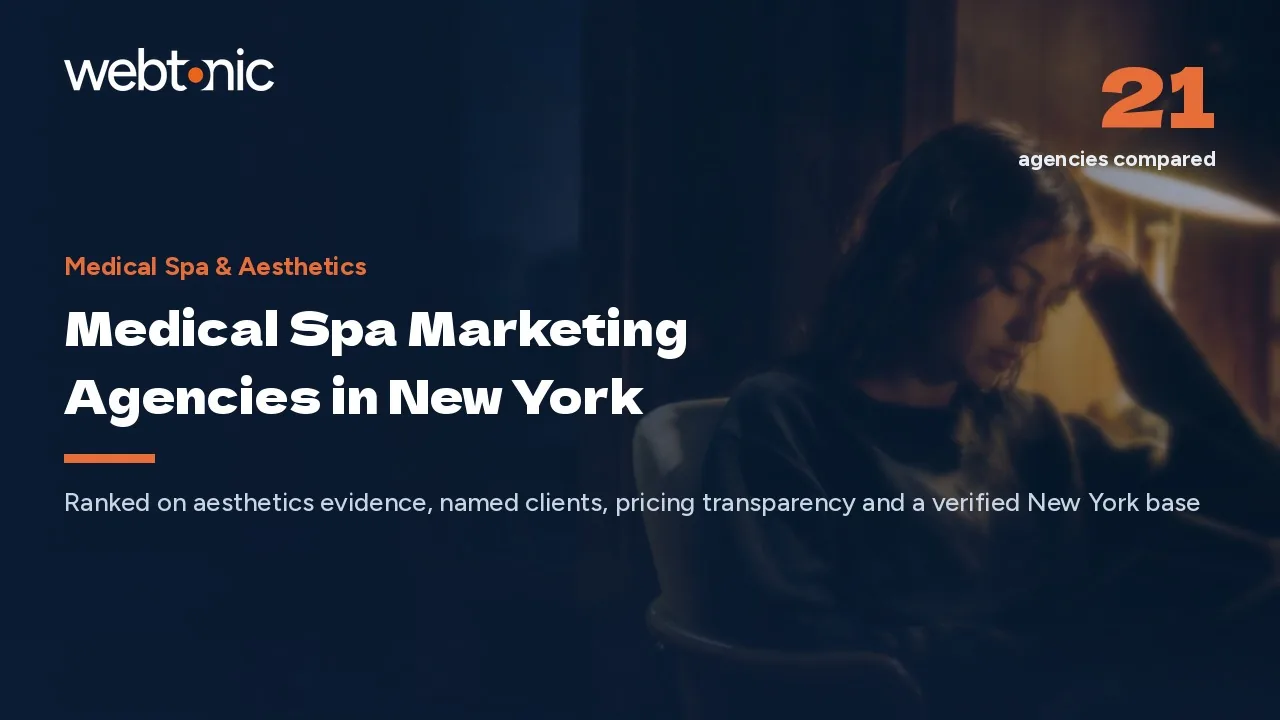 One in Ten US Med Spas Is in New York: 21 Agencies for 2026 — Web Tonic blog thumbnail