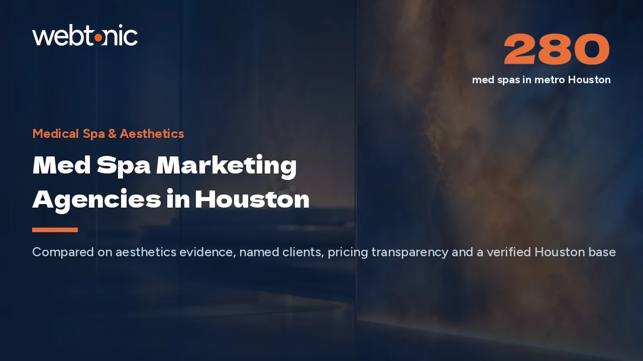 280 Med Spas in One Metro: Houston Aesthetics Marketing Agencies for 2026 — Web Tonic blog thumbnail