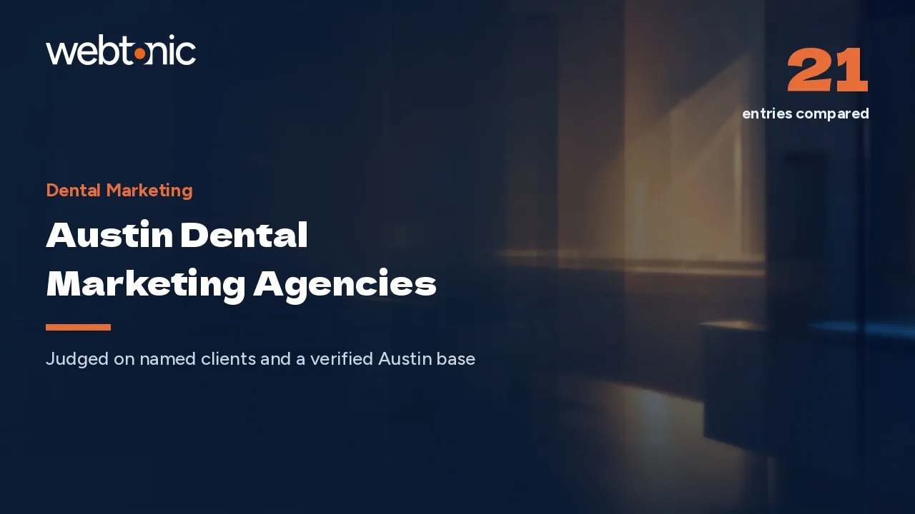 903 Dentists, One Metro: Austin Dental Marketing Agencies in 2026 — Web Tonic blog thumbnail