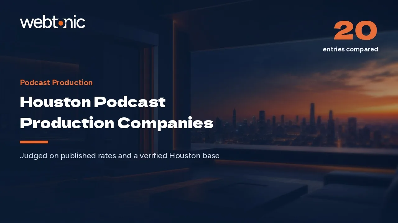 Seven Houston Studios Post a Price: Podcast Production in 2026 — Web Tonic blog thumbnail