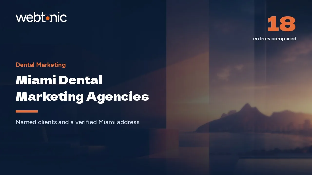 1,909 Dentists in Miami-Dade: The Dental Marketing Agencies Compared for 2026 — Web Tonic blog thumbnail