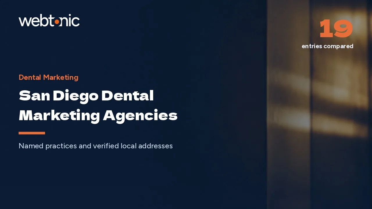 Ten Name a Practice: San Diego Dental Marketing Agencies for 2026 — Web Tonic blog thumbnail
