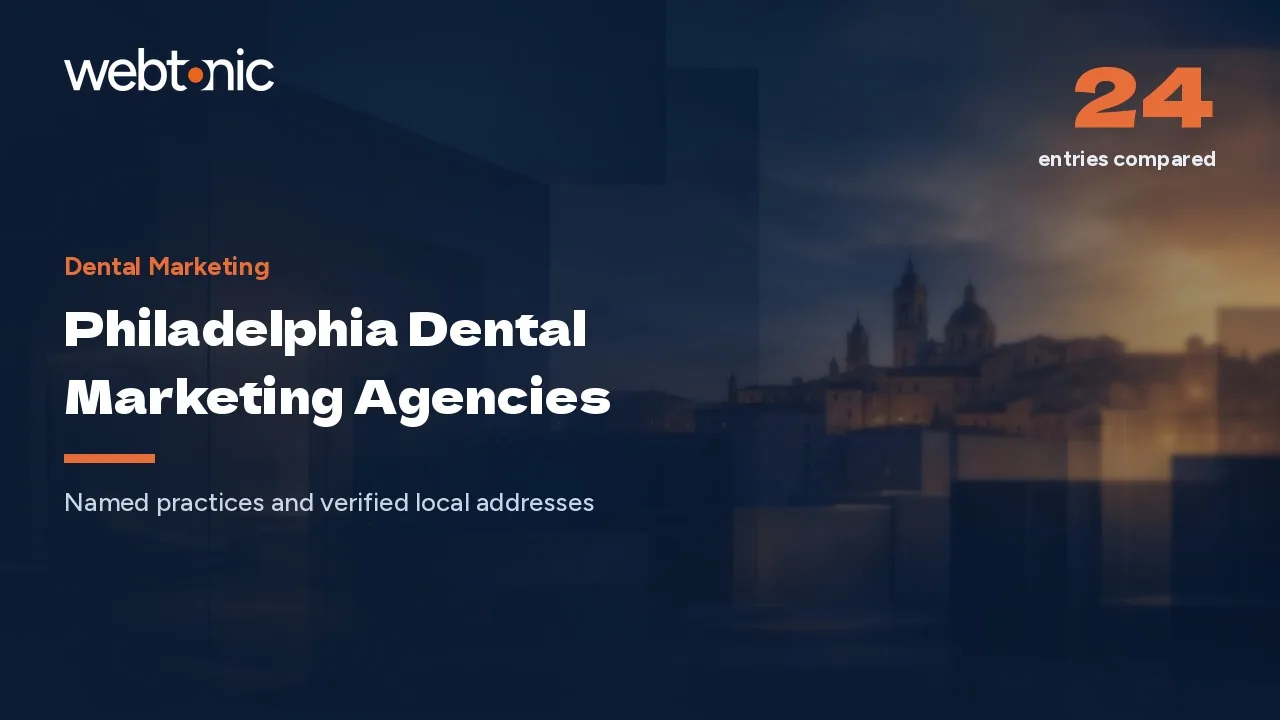 Eighteen of 23 Name a Practice: Philadelphia Dental Marketing Agencies in 2026 — Web Tonic blog thumbnail