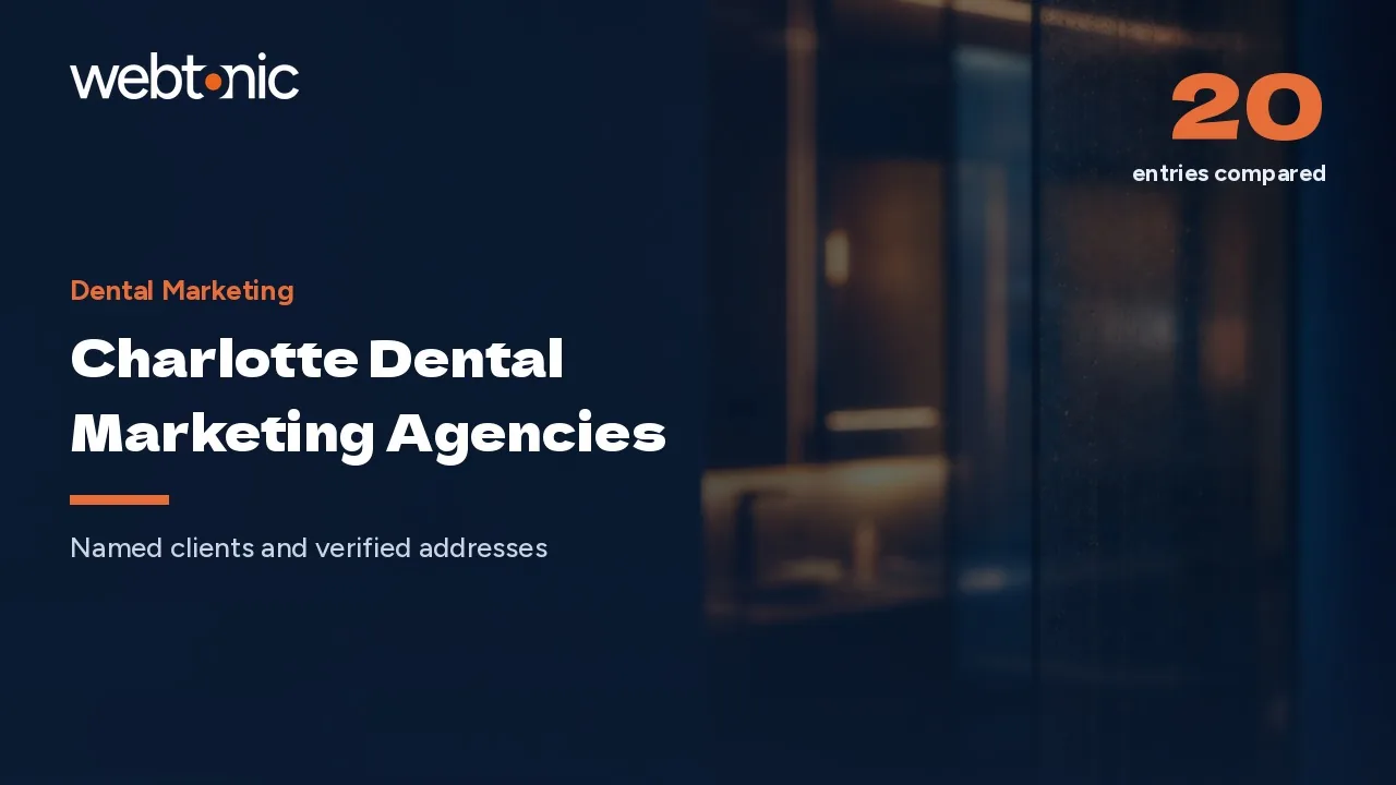 Two of Nineteen Publish a Price: Charlotte Dental Marketing Agencies in 2026 — Web Tonic blog thumbnail