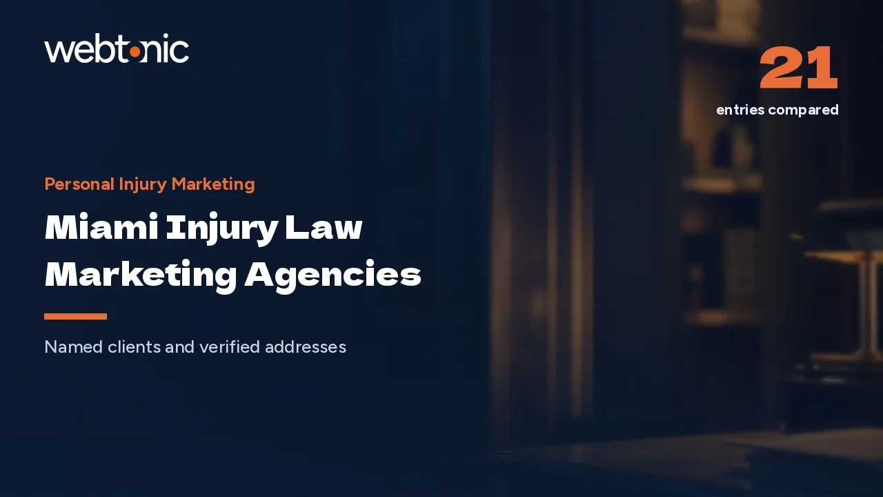 Five Publish a Price: Miami Personal Injury Marketing Agencies in 2026 — Web Tonic blog thumbnail