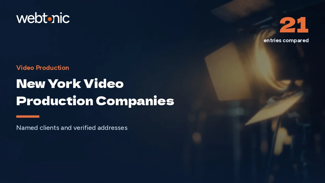 Ten Name a Client, One Posts a Price: New York Video Production 2026 — Web Tonic blog thumbnail