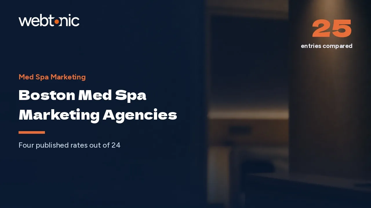 Only 4 of 24 Boston Med Spa Marketing Agencies Publish a Rate in 2026 — Web Tonic blog thumbnail