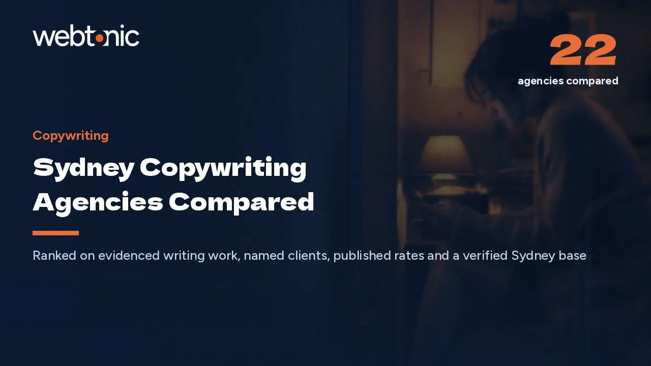 Named Clients, No Rate Cards: Sydney Copywriting Agencies in 2026 — Web Tonic blog thumbnail