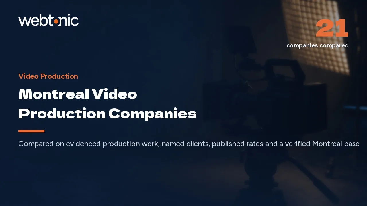Twenty-One Montreal Video Production Companies for 2026 — Web Tonic blog thumbnail