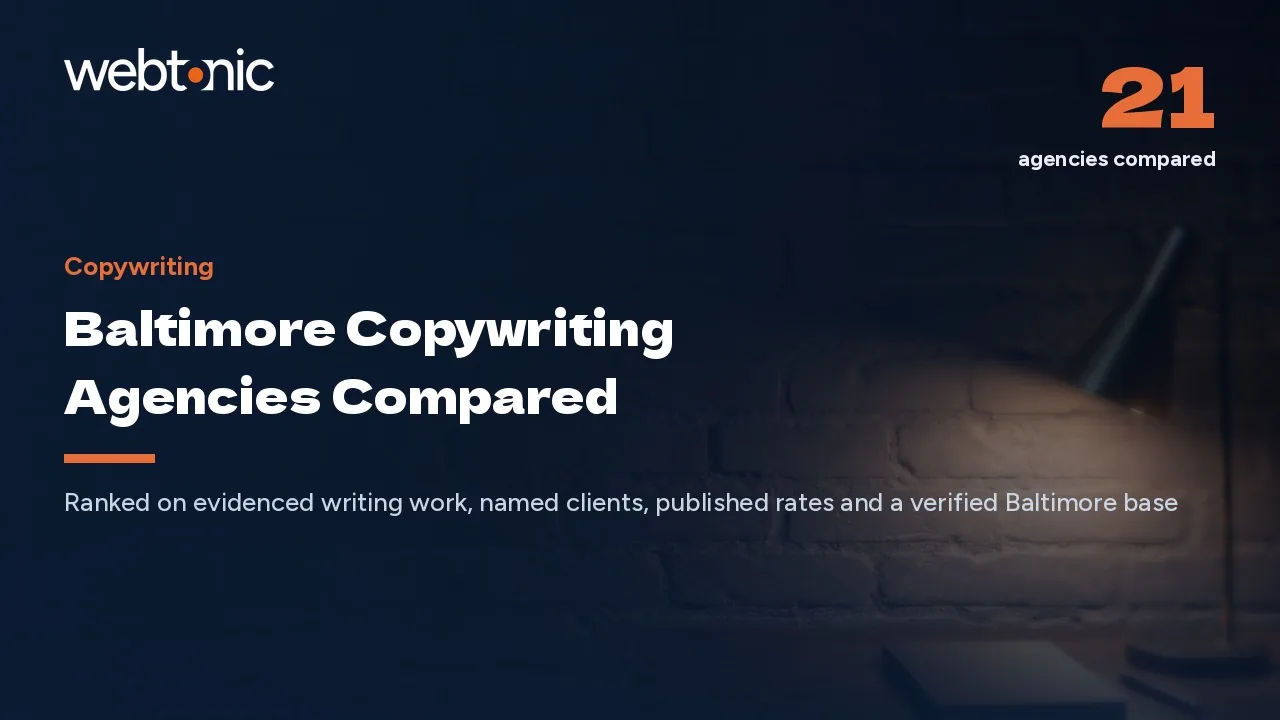 Twenty-One Baltimore Copywriting Agencies, Reviewed for 2026 — Web Tonic blog thumbnail