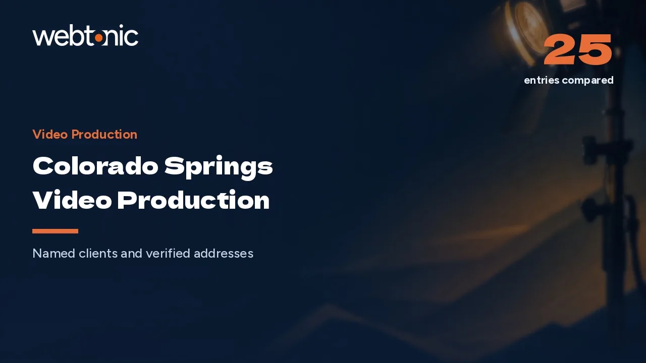 Best Video Production Companies in Colorado Springs, Ranked for 2026 — Web Tonic blog thumbnail