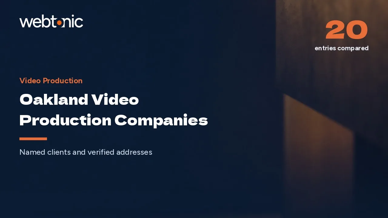Oakland Video Production: Every Studio Here Is Local in 2026 — Web Tonic blog thumbnail