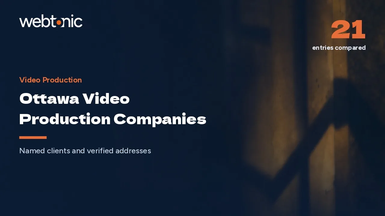 Ottawa Video Production, From Federal Film to Animation in 2026 — Web Tonic blog thumbnail