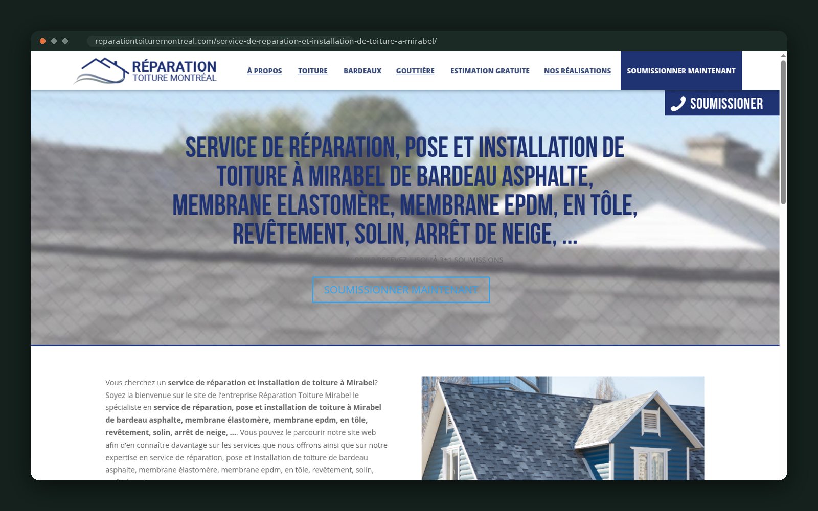 Mirabel city service page