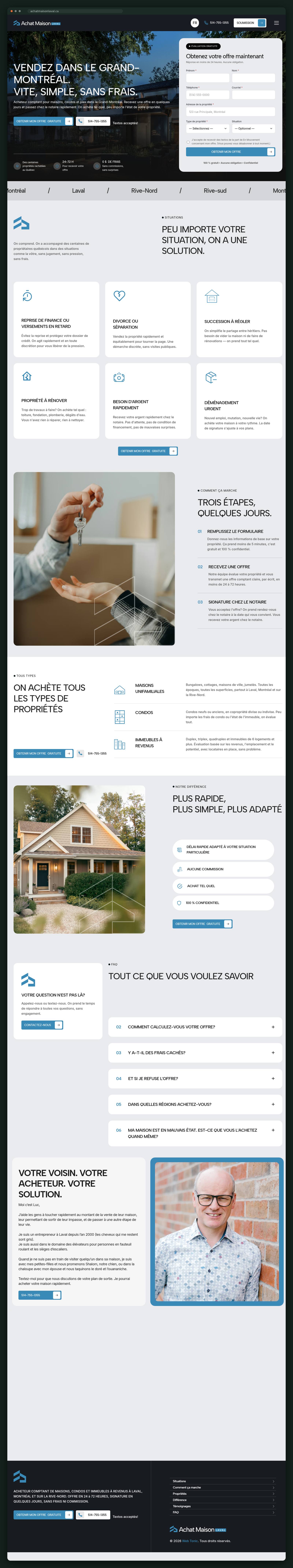 Achat Maison Laval website — screen 2