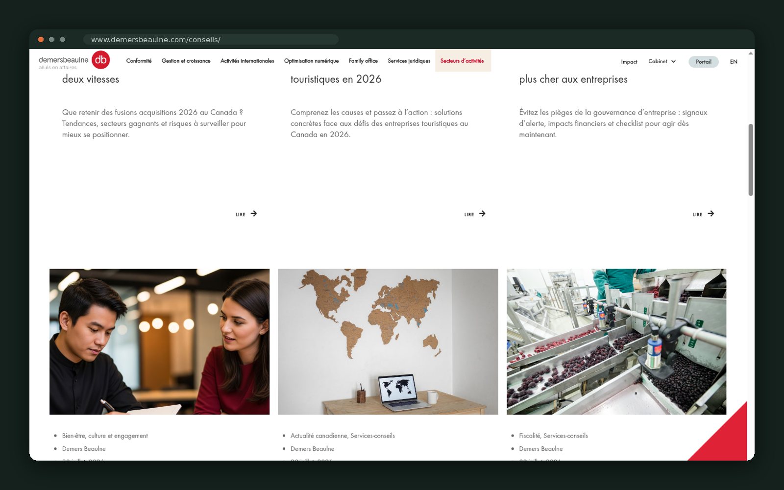 Article grid — accounting, tax, transactions