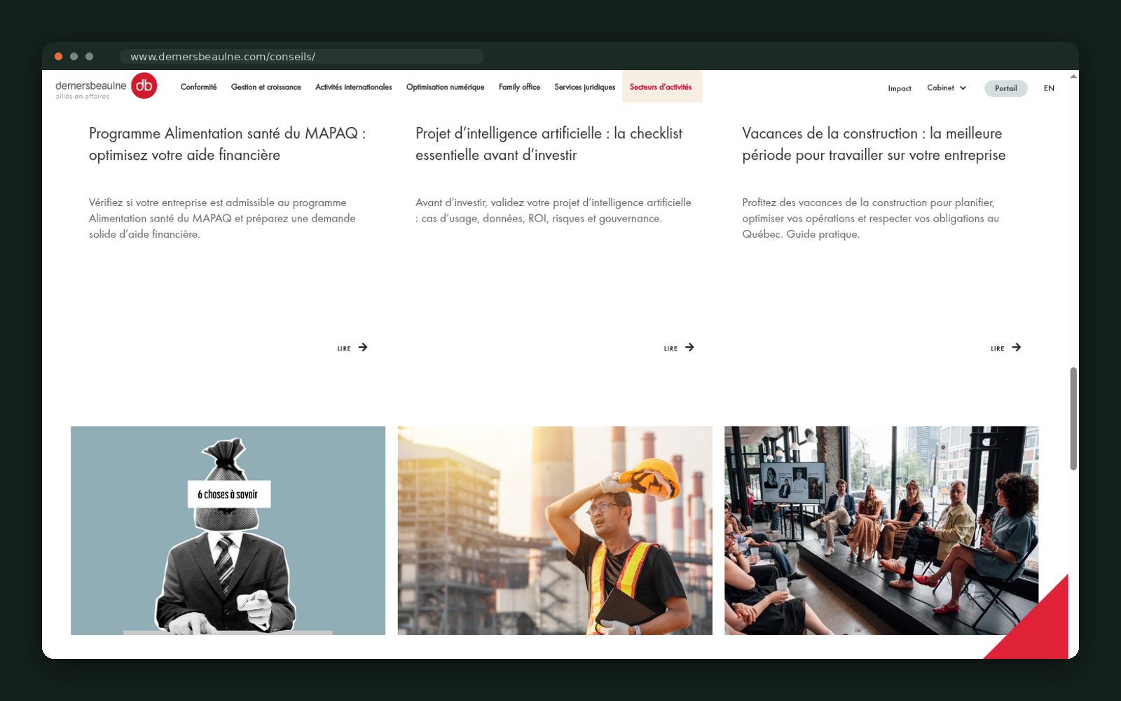 Filtered insights by service line
