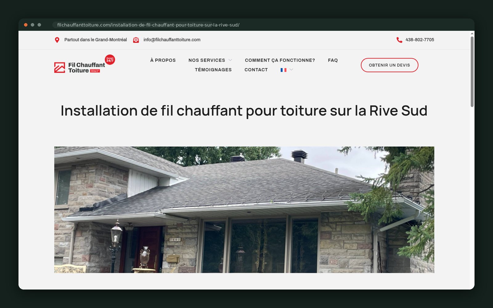 Rive-Sud service page