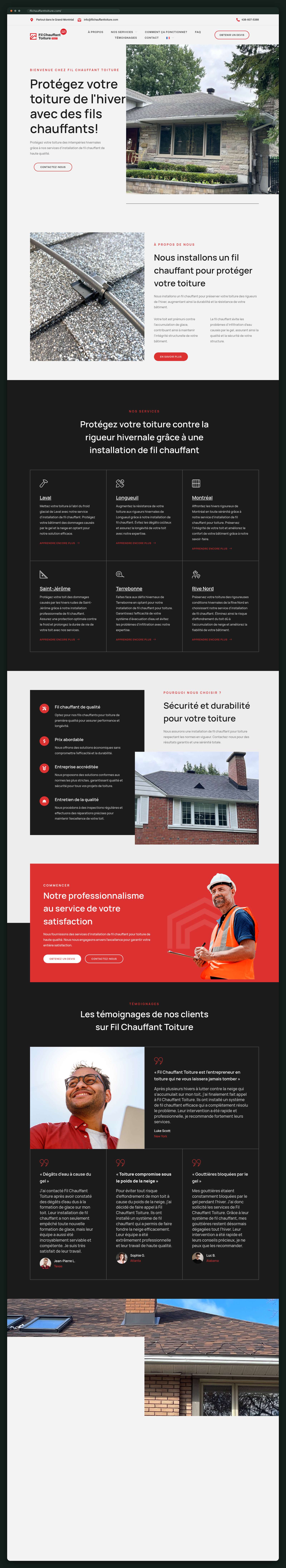 Fil Chauffant Toiture website — screen 2