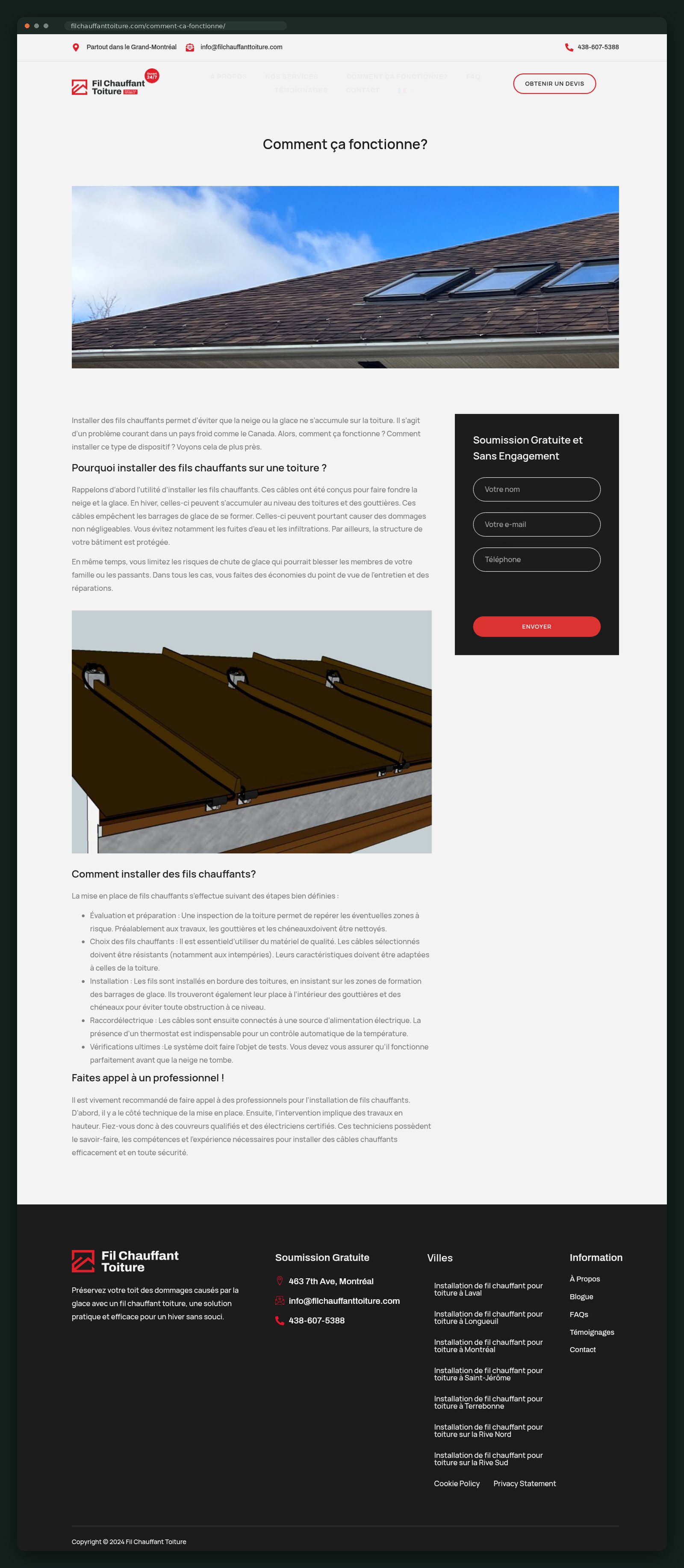 Fil Chauffant Toiture website — screen 5