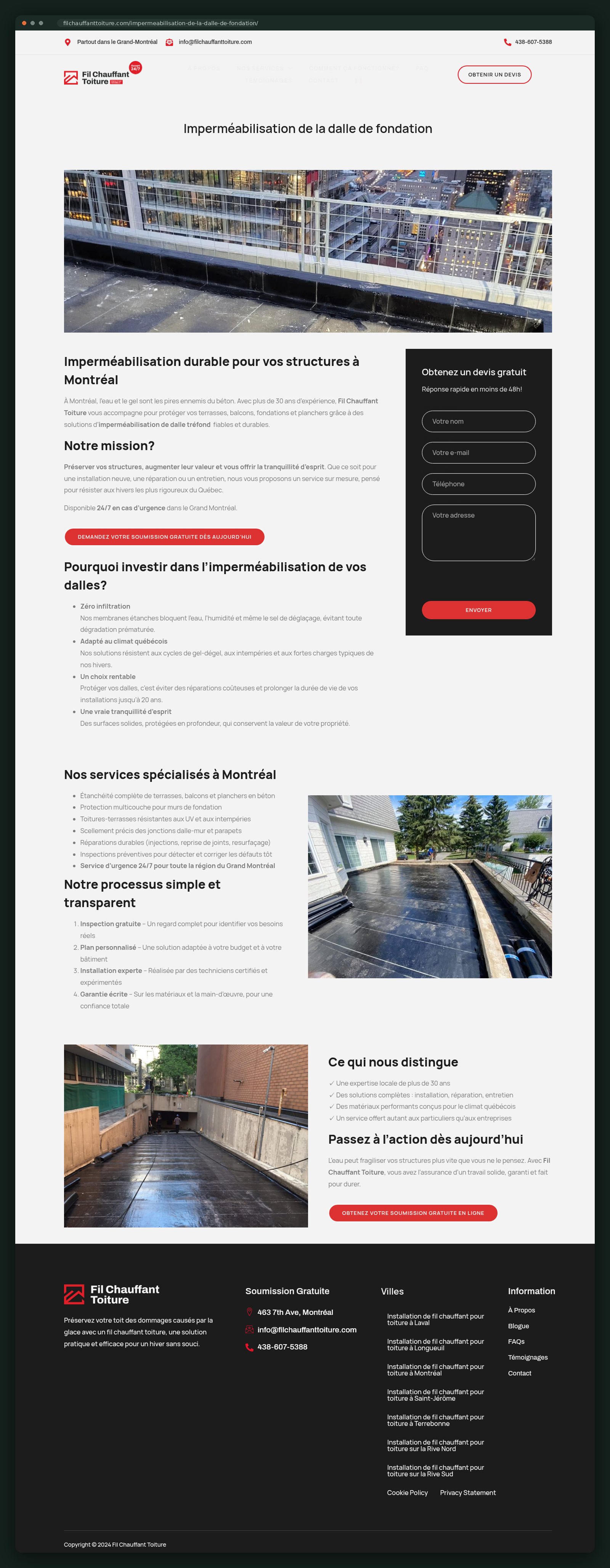 Fil Chauffant Toiture website — screen 3