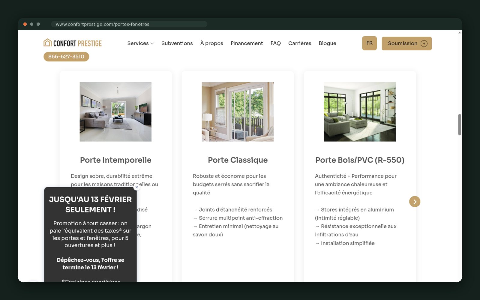 Door product cards