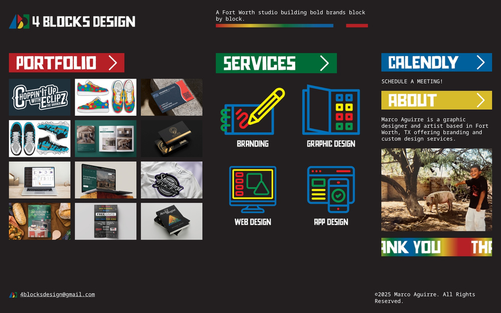 4 Blocks Design Logo