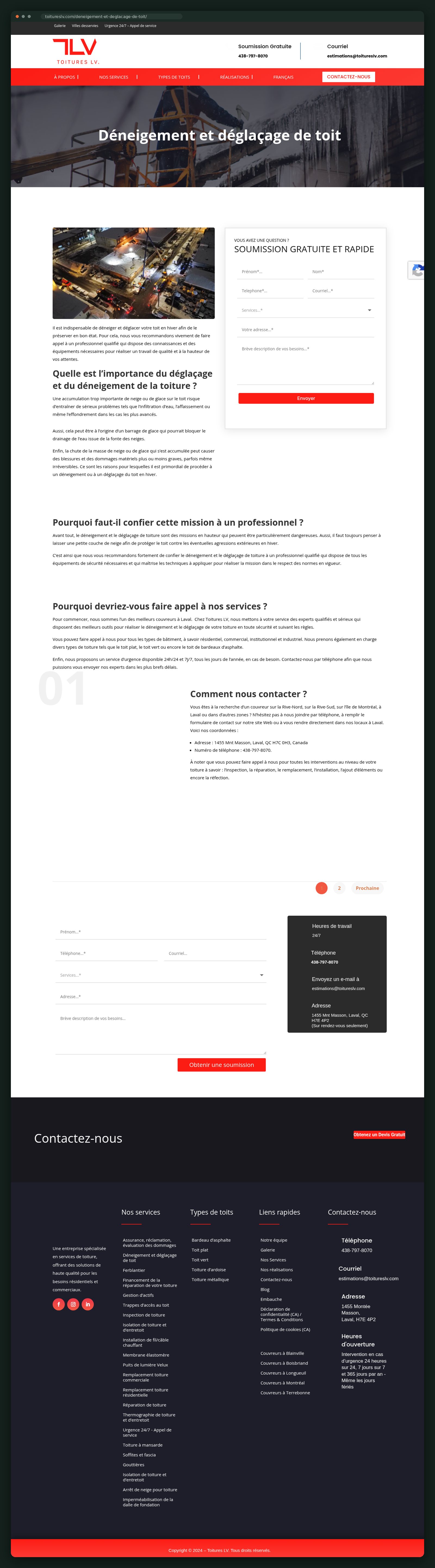 Toitures LV website — screen 4