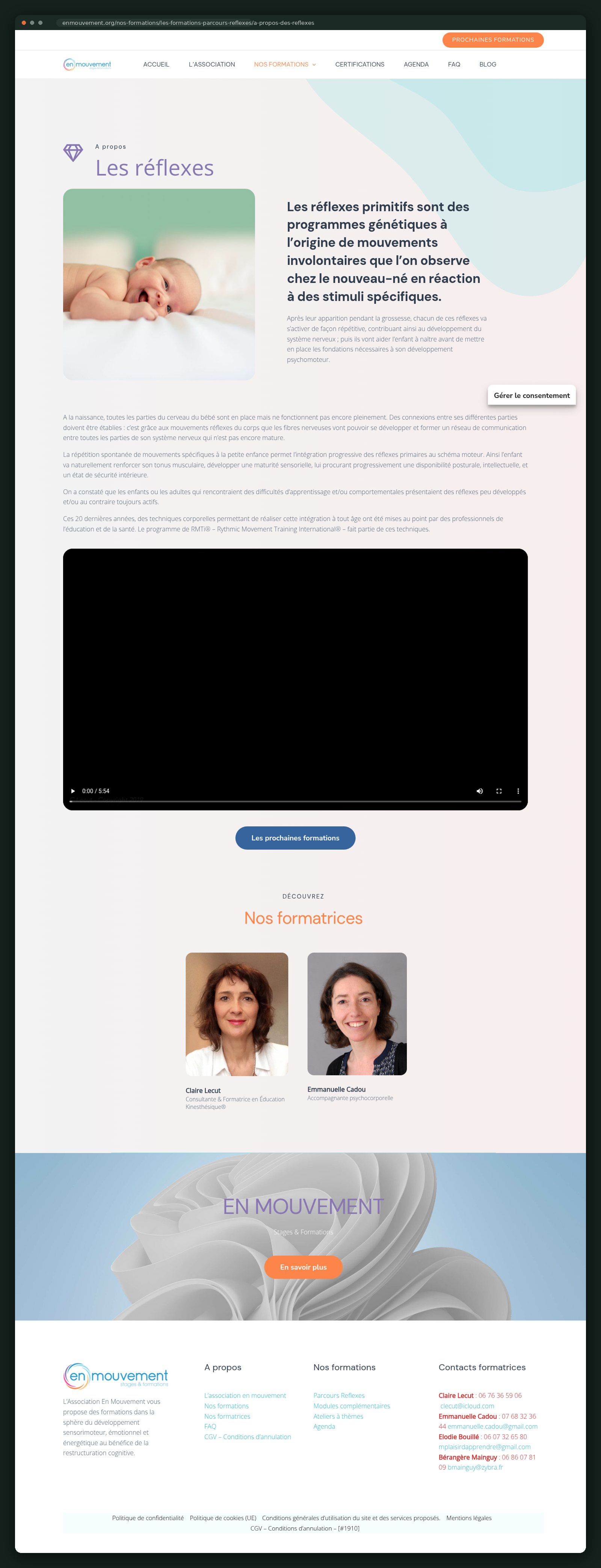 En Mouvement website — screen 5