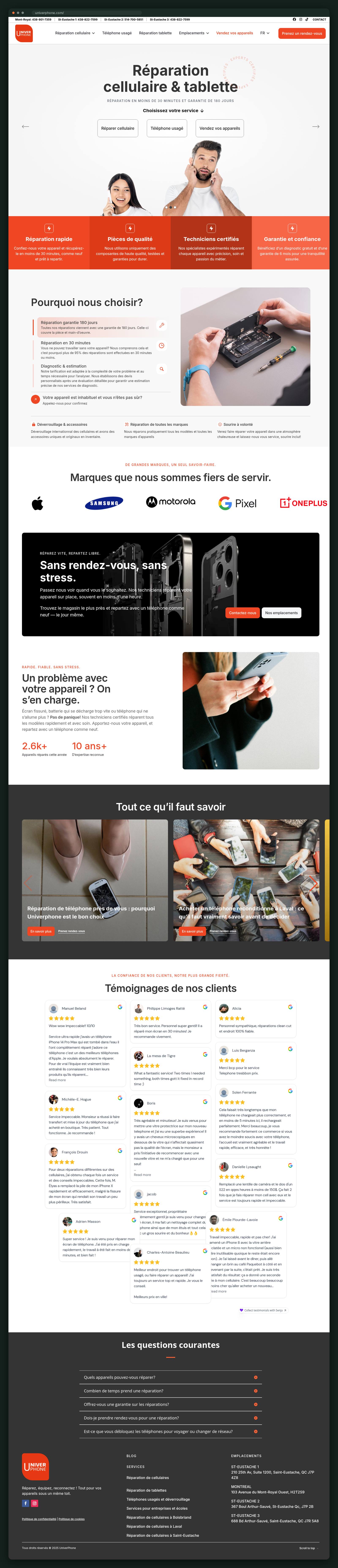 Univerphone website — screen 1