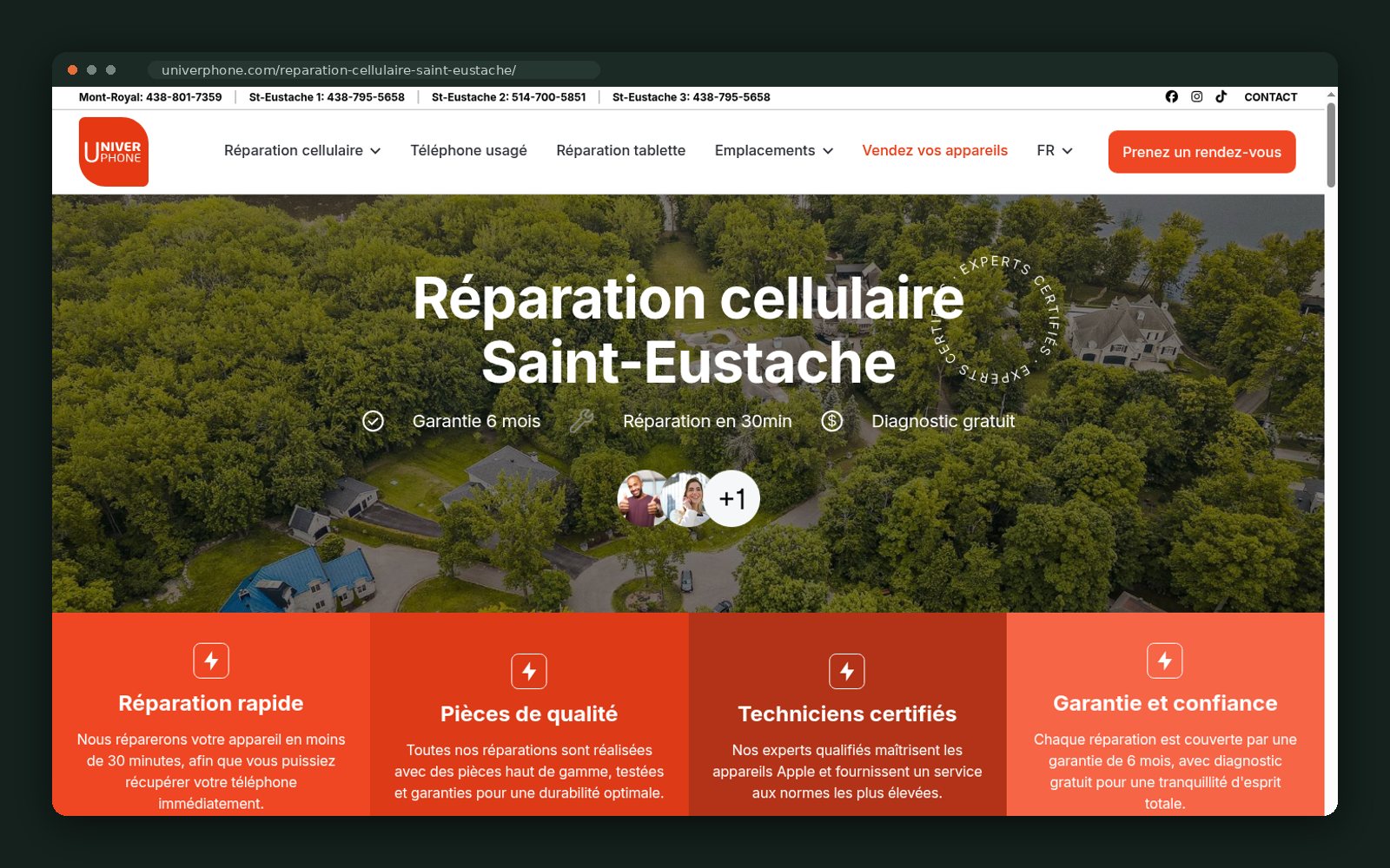 Saint-Eustache city repair page