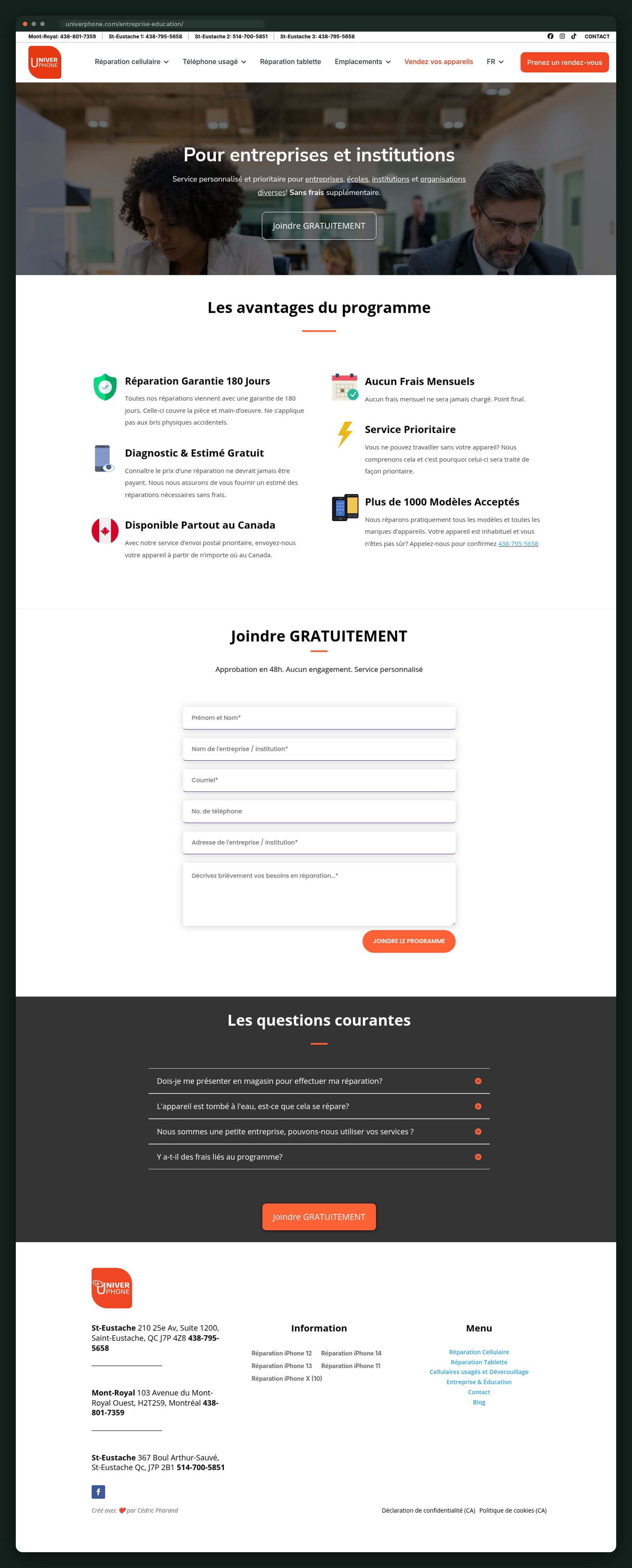 Univerphone website — screen 4