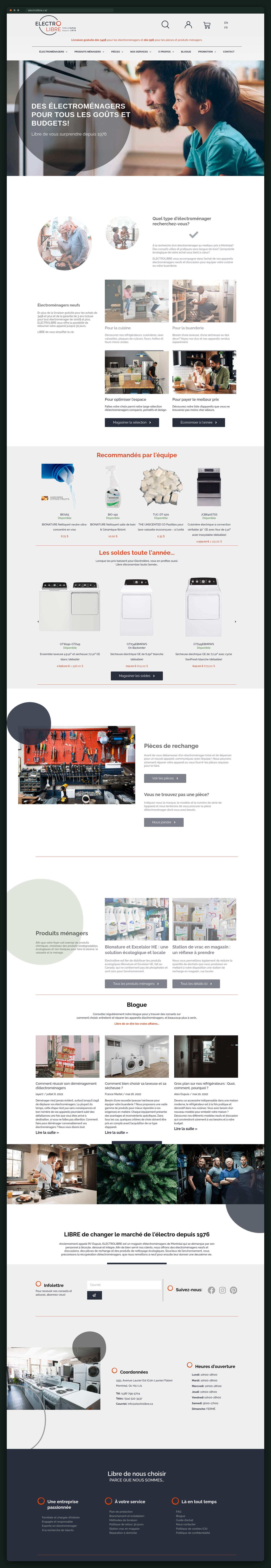Electrolibre website — screen 1