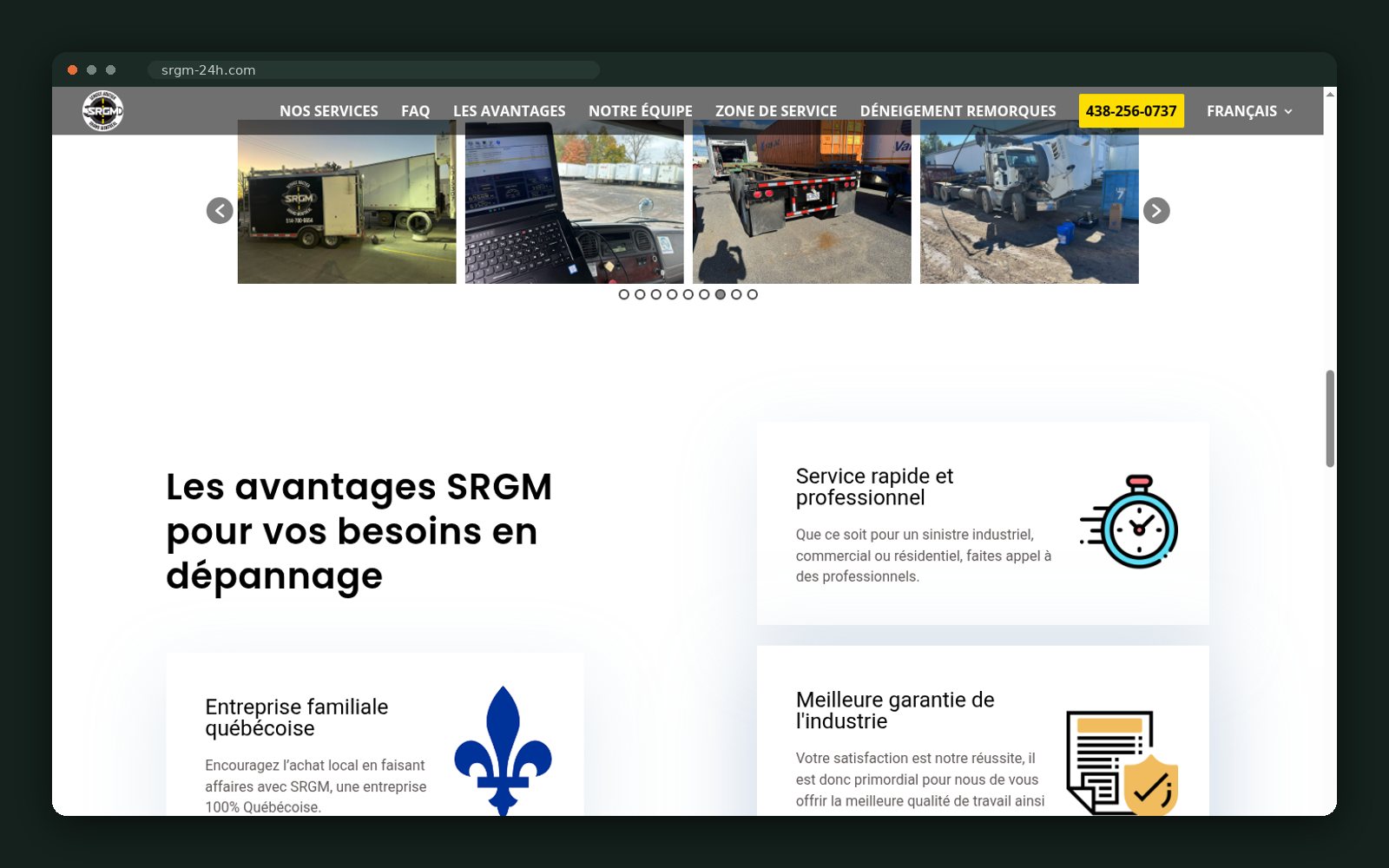 Service Routier Grand Montréal website — screen 4
