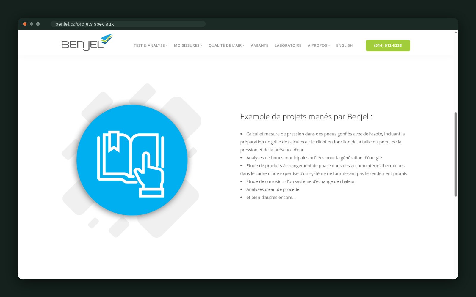 Examples of special projects led by Benjel