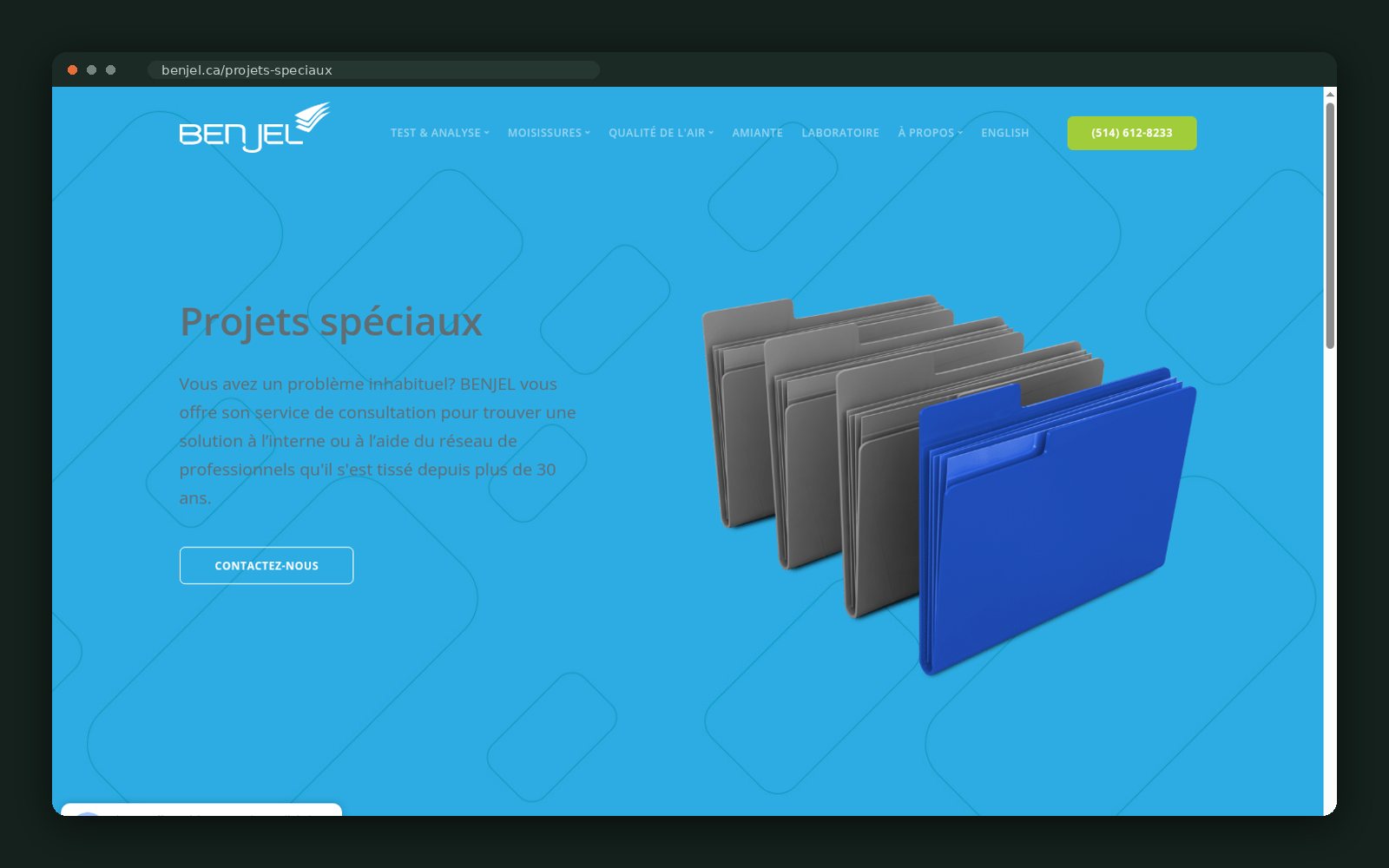 Special projects page