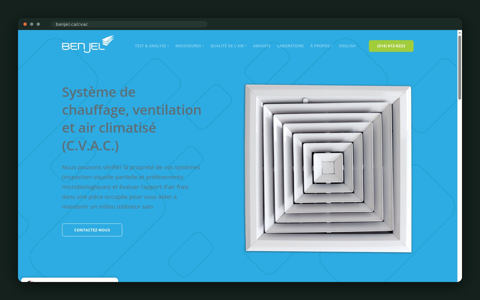 HVAC system analysis page