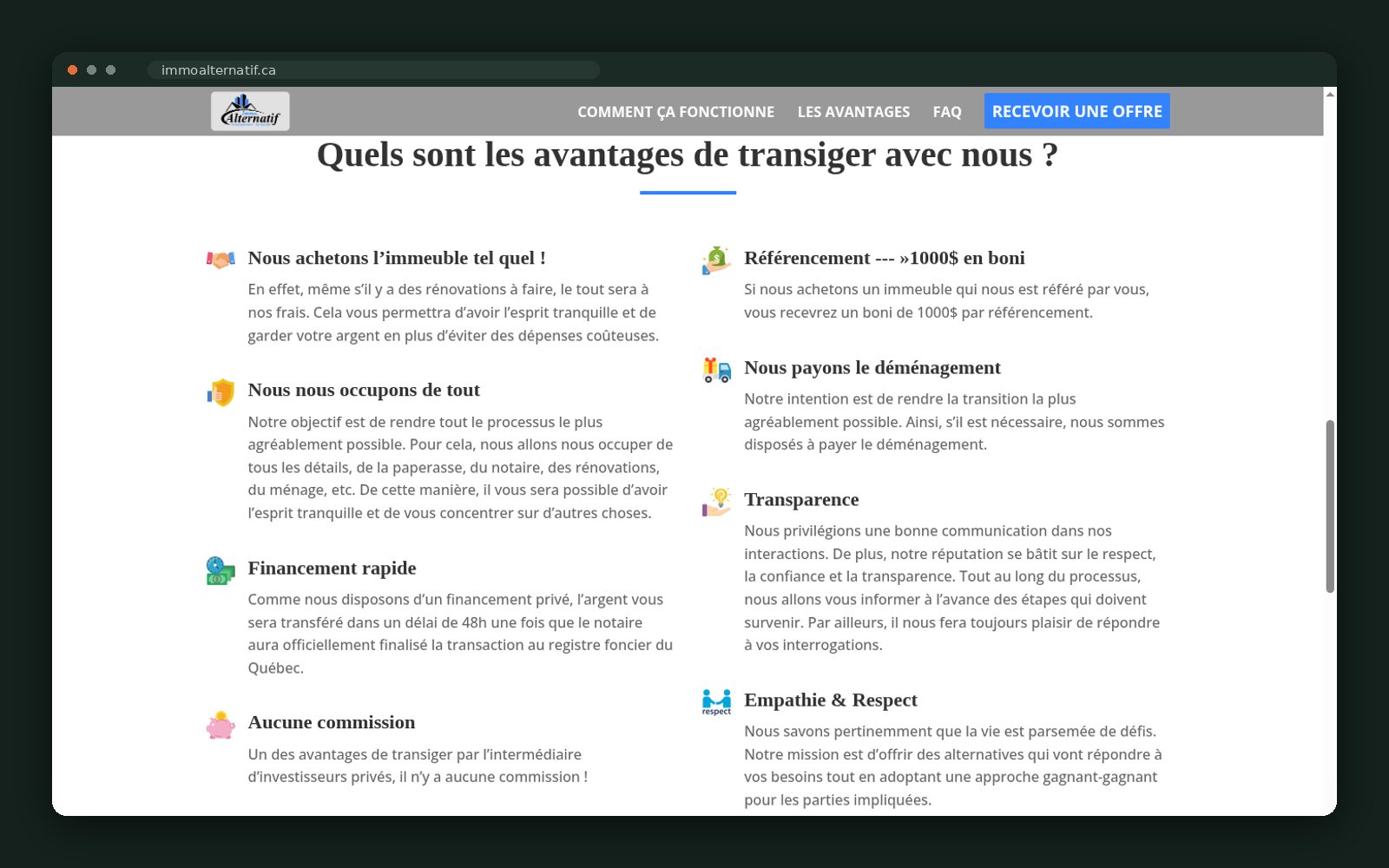 Immo Alternatif website — screen 4