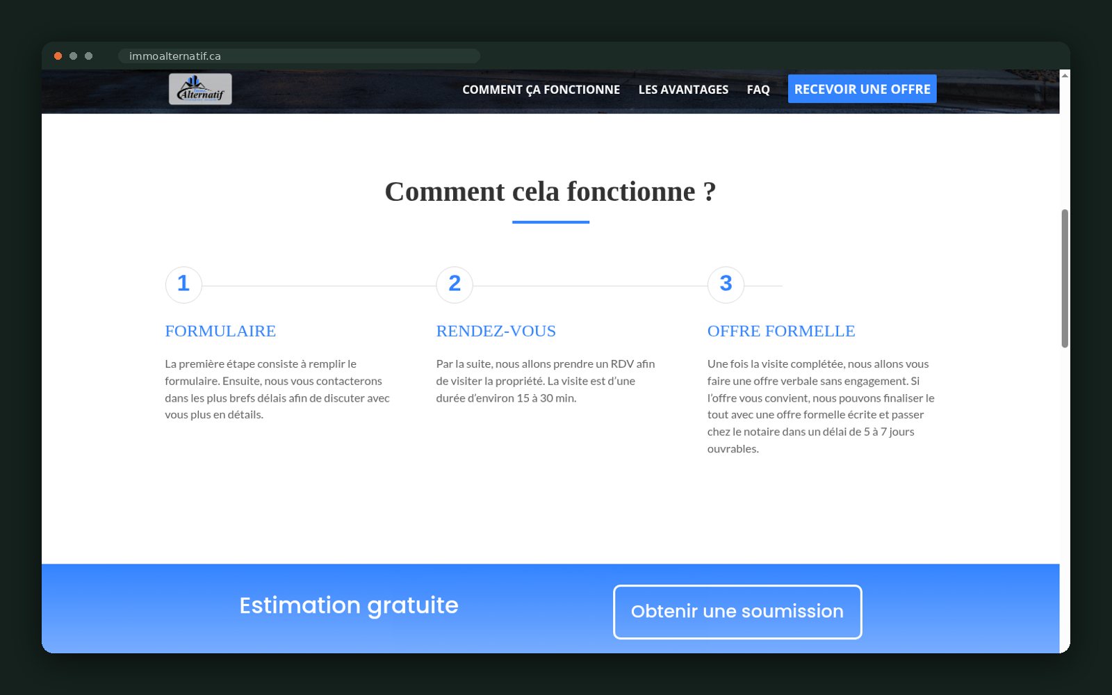 Immo Alternatif website — screen 3