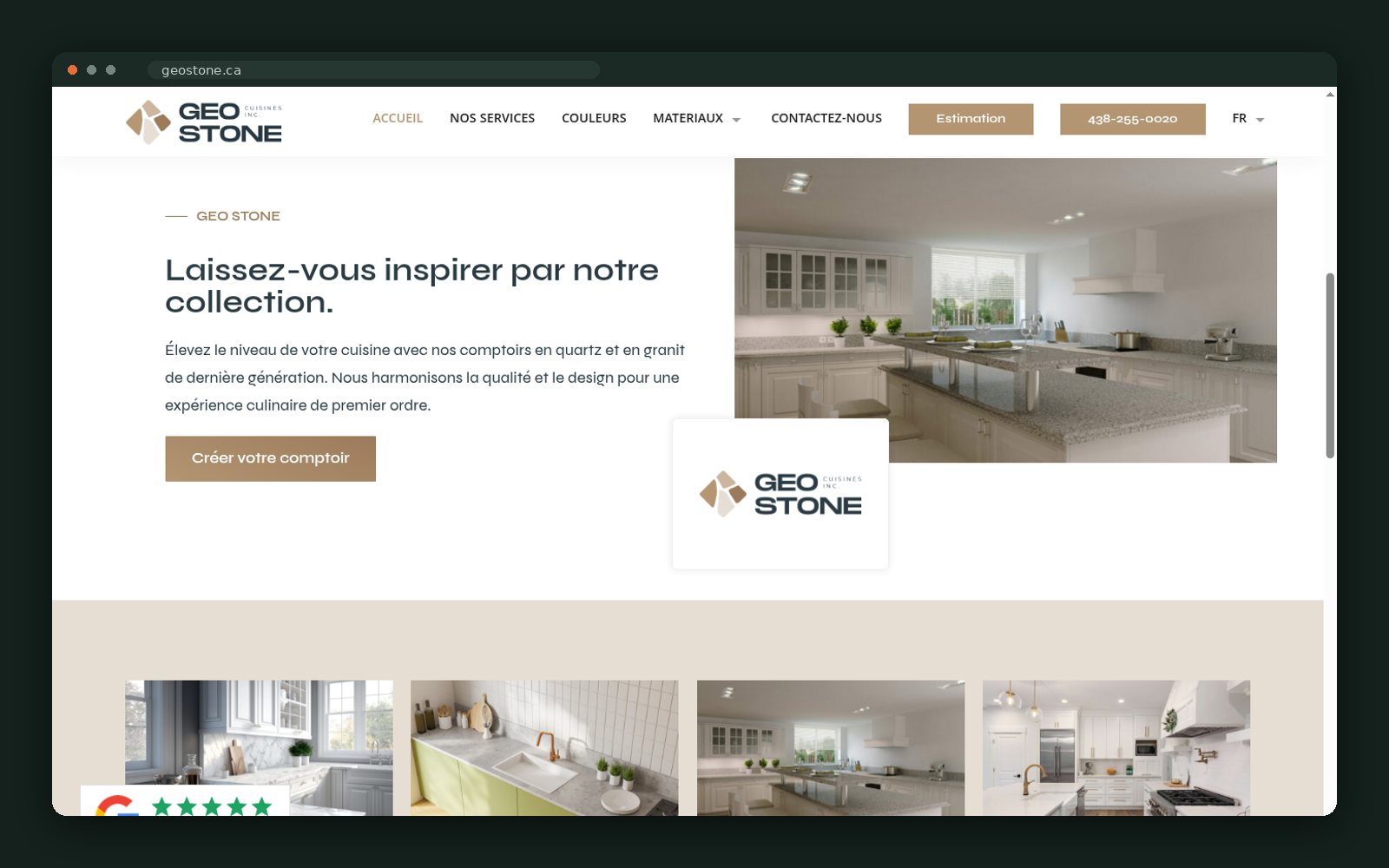 Geo Stone Inc. website — screen 3