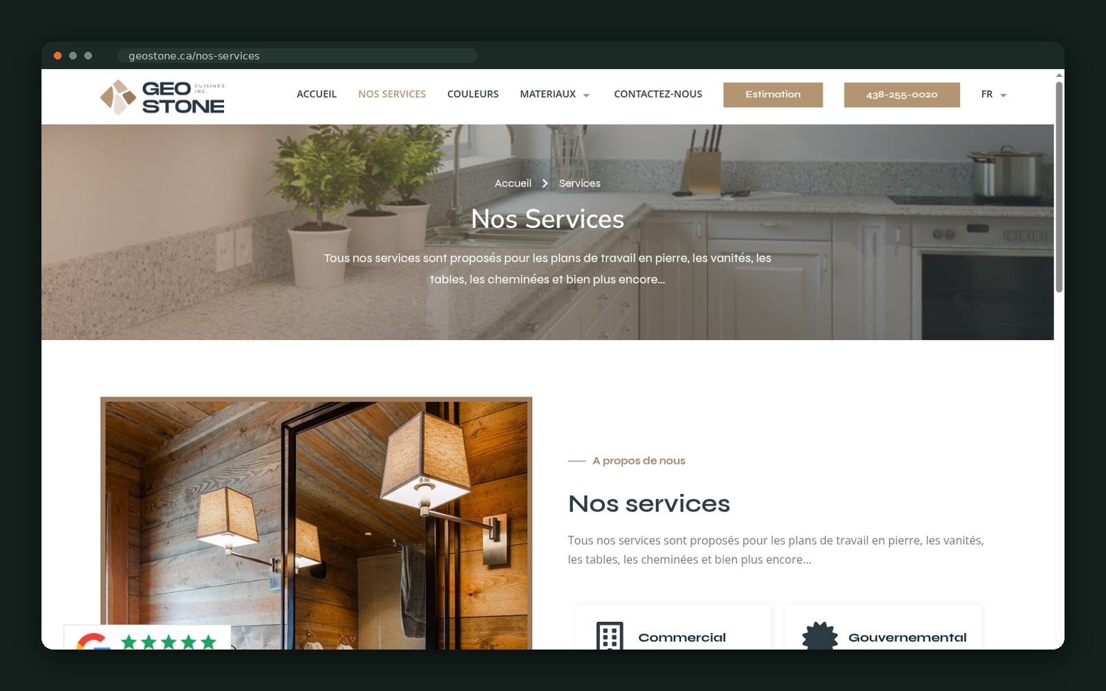 Services page hero