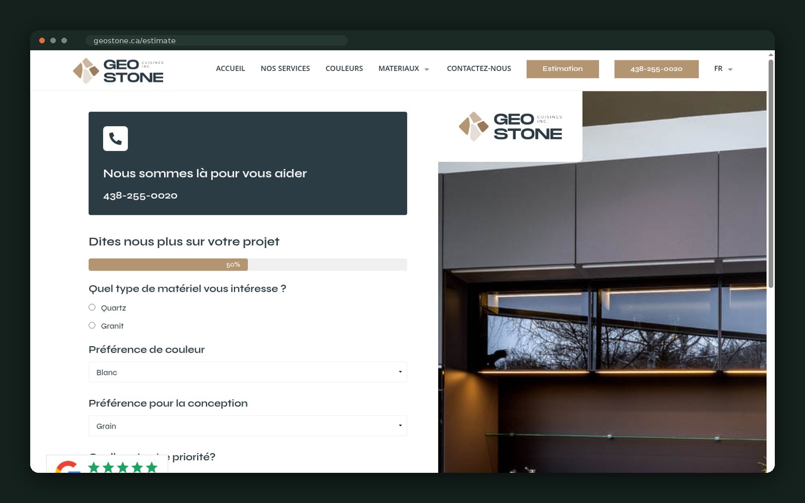 Geo Stone Inc. website — screen 5