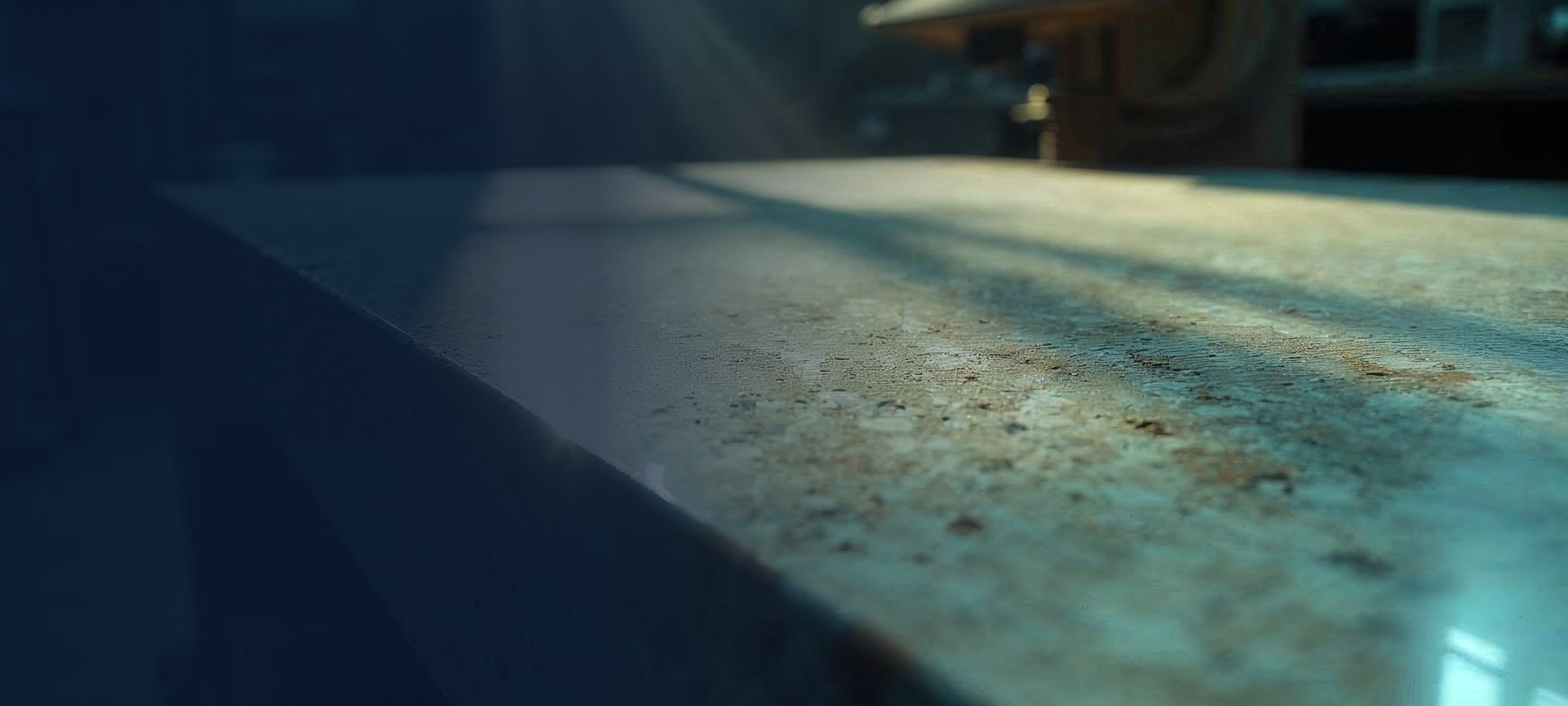 Art-directed stone fabrication scene representing Geo Stone's industry