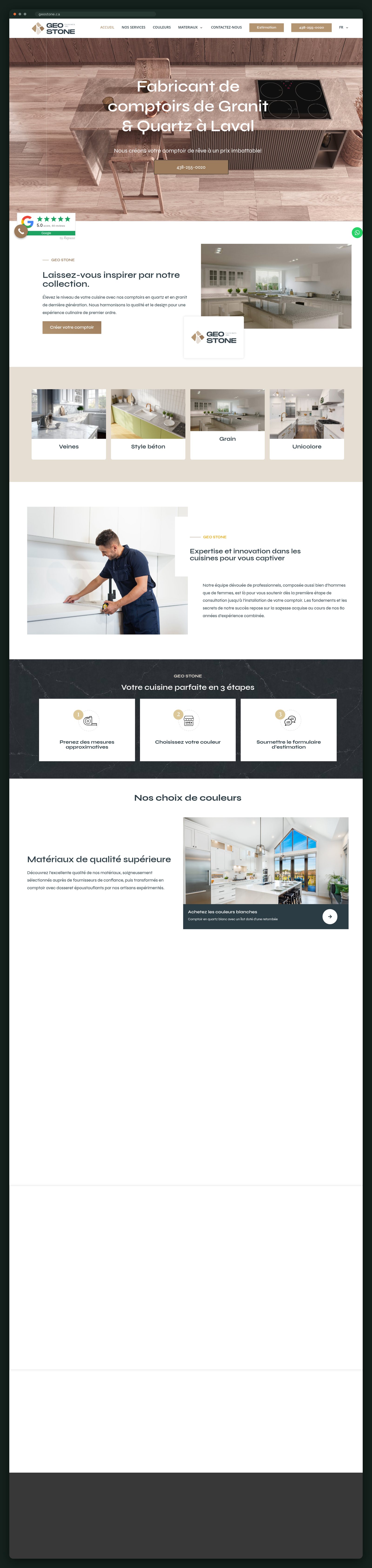 Geo Stone Inc. website homepage
