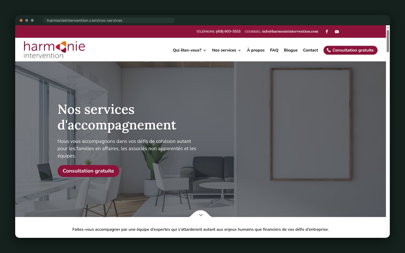 Services page hero