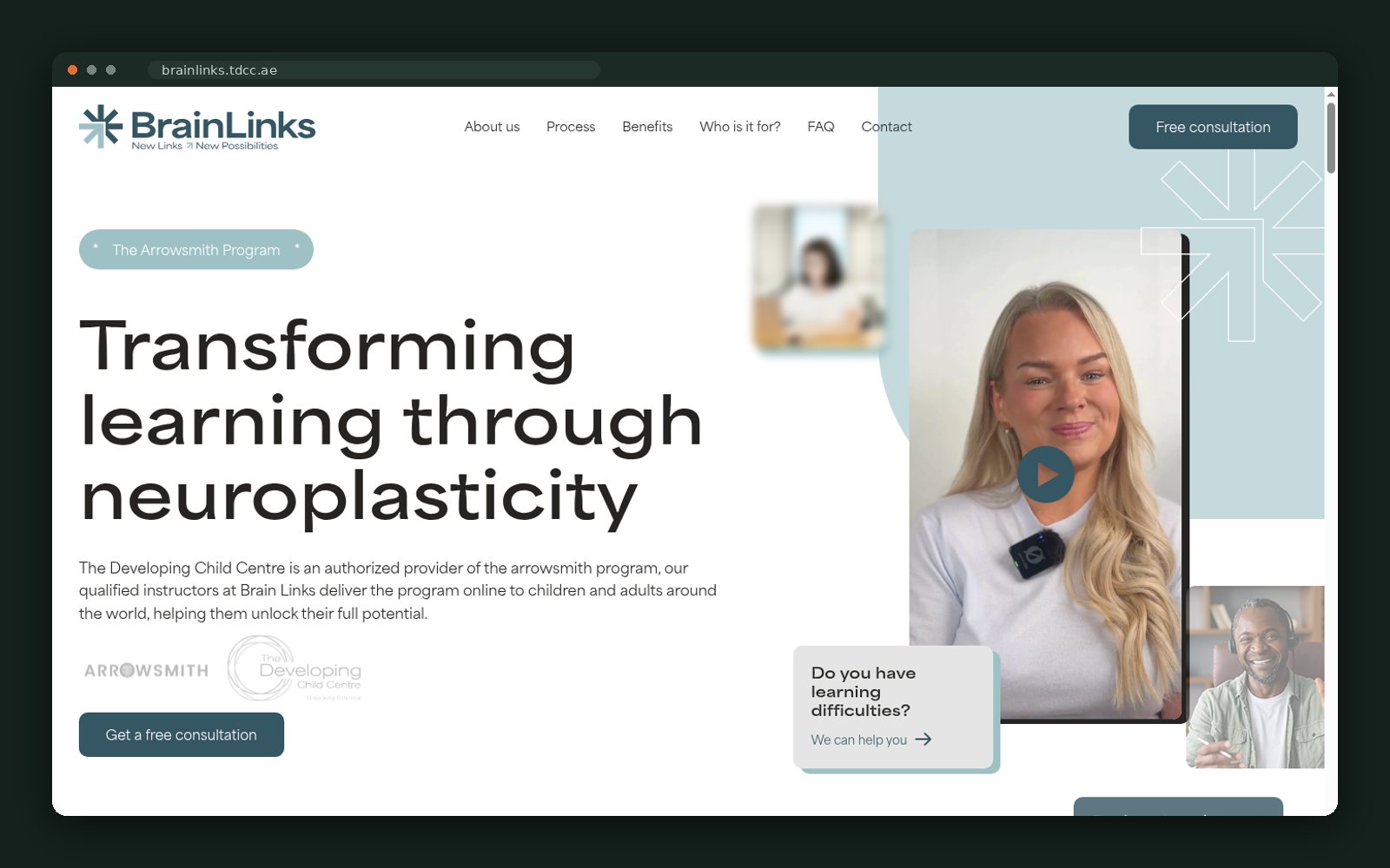 Homepage hero — transforming learning through neuroplasticity