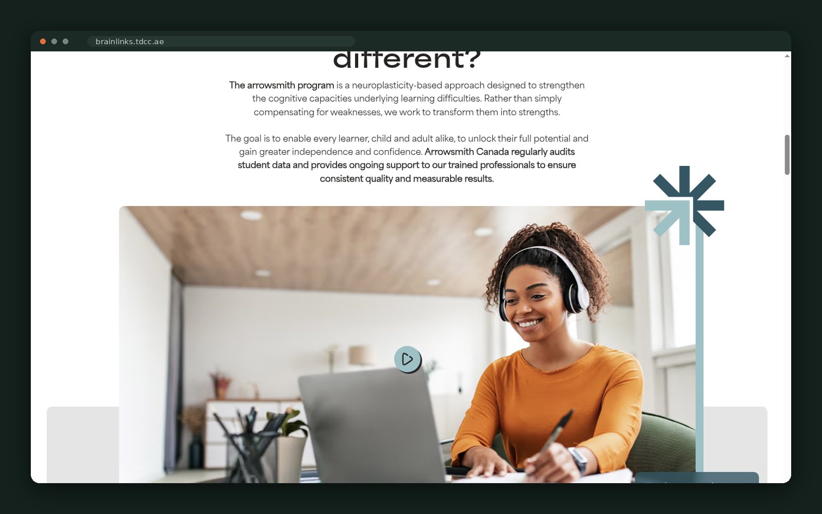 BrainLinks website — screen 3
