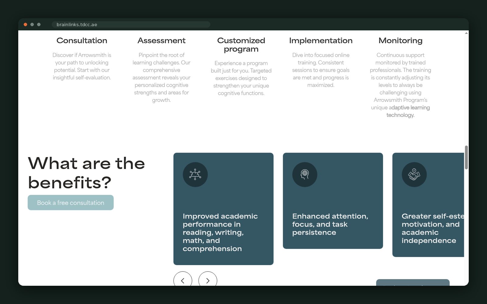 Programme benefits grid