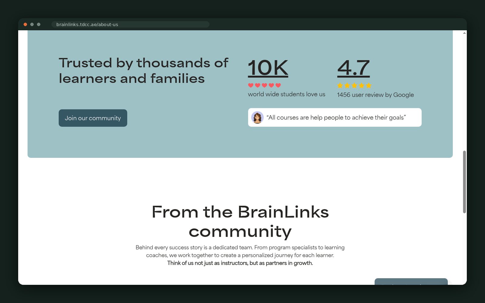 Trusted by thousands of learners and families