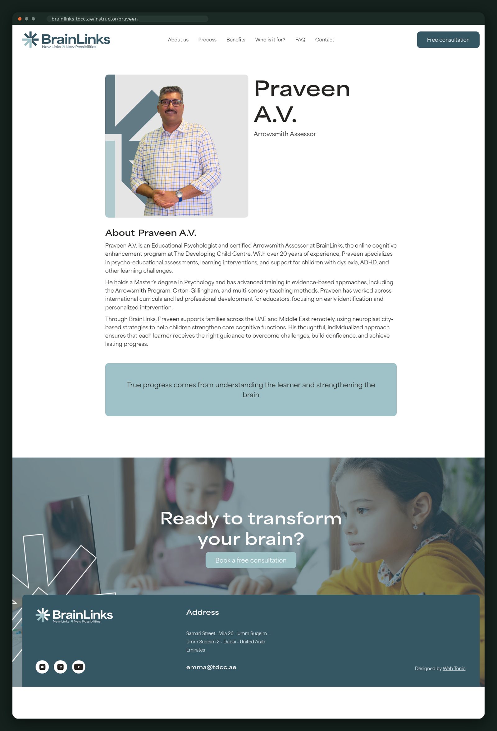 Instructor profile template — Praveen A.V.
